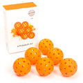 Pickleball Balls – 40 Hole Outdoor Balls (6 Pack) – Orange