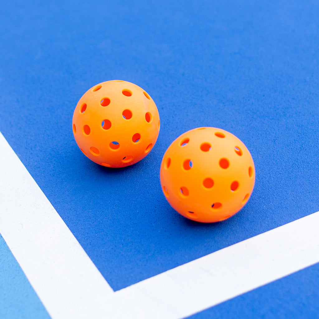 Pickleball Balls – 40 Hole Outdoor Balls (6 Pack) – Orange