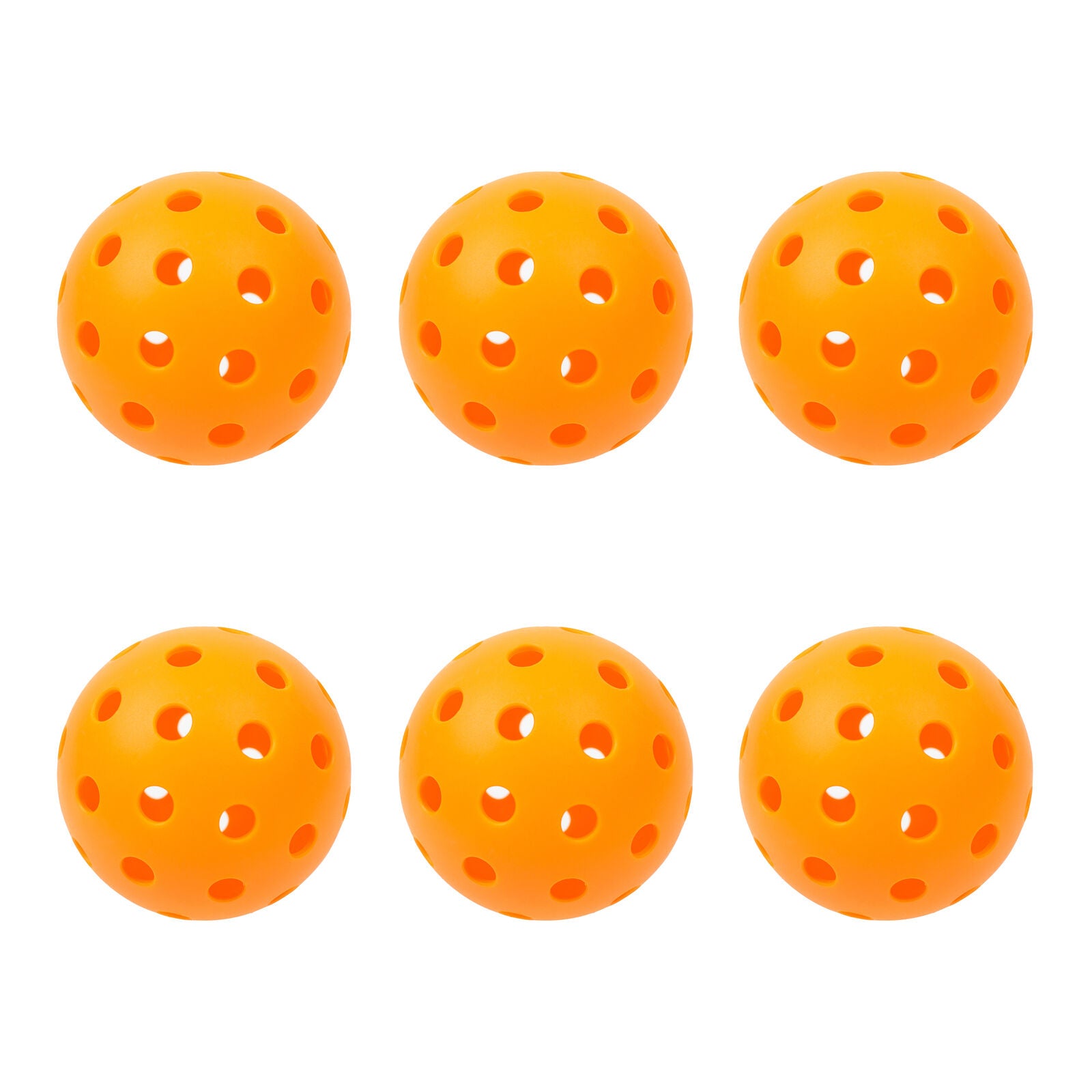 Pickleball Balls – 40 Hole Outdoor Balls (6 Pack) – Orange