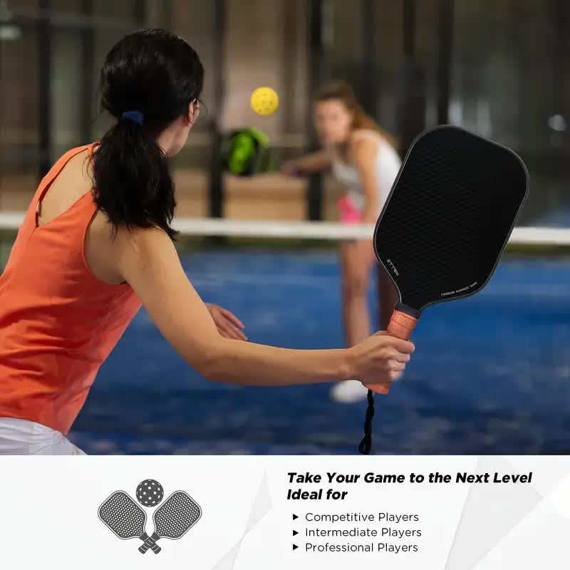 Pickleball Paddle – 3K Carbon Fiber Face with Polypropylene Honeycomb Core